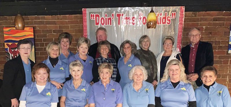 Community leaders and Zeta Chi members who will raise "bail" to get out of "jail" while "Doin Time For Kids" on Feb. 19 at Orr Cadillac in Hot Springs include back, from left, Ann Martin, Zeta Chi president, Jerri Roper, Kathy Ward, Kathy Nichols, John Holt, Kathy Reed, Sharon Turrentine, Linda Lambert, Brenda Richardson and Bill Wood, and front, from left, Karen Akins, Regenia Bettis, Shelby Church, project chair, Glendalyn Spicer, Ginger Yates and Roberta Hatcher - Submitted photo