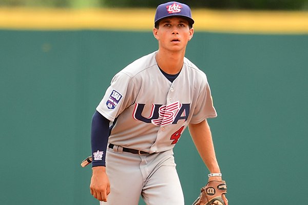 Robert Moore is shown during a game with Team USA.
