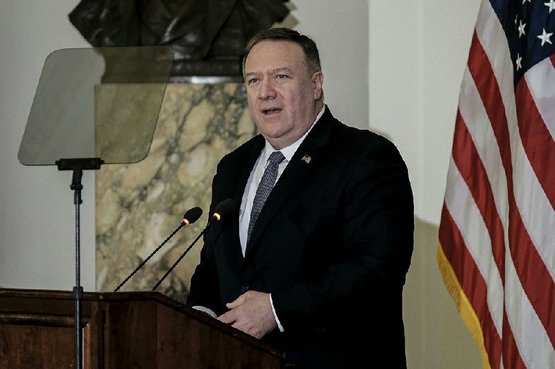 “We will do everything we need to do” to evaluate what happened, Secretary of State Mike Pompeo said Friday. More photos at arkansasonline.com/118pompeo/.
(AP/Michael A. McCoy)