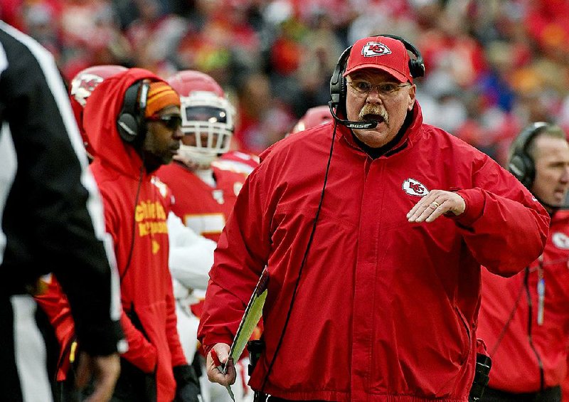 Kansas City Chiefs Coach Andy Reid has led teams to the postseason 15 times during his career, but he has never won a Super Bowl championship.
(AP/Ed Zurga)