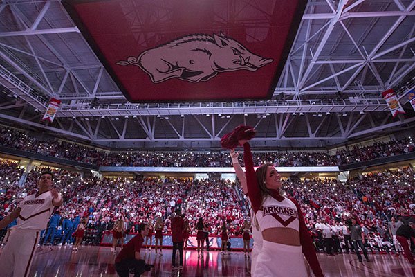 The crowd is shown prior to a game between Arkansas and Kentucky on Saturday, Jan. 18, 2020, at Bud Walton Arena in Fayetteville. 