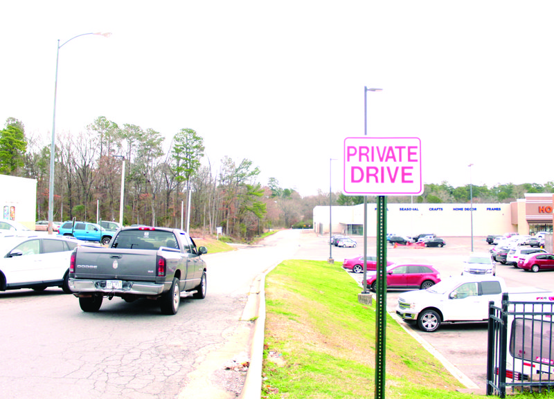 Rough Road: The City of El Dorado recently placed a "Private Drive" sign on Griffith Street to indicate to residents that the city does not own the street, which provides access from North West Avenue to North Jefferson Avenue.