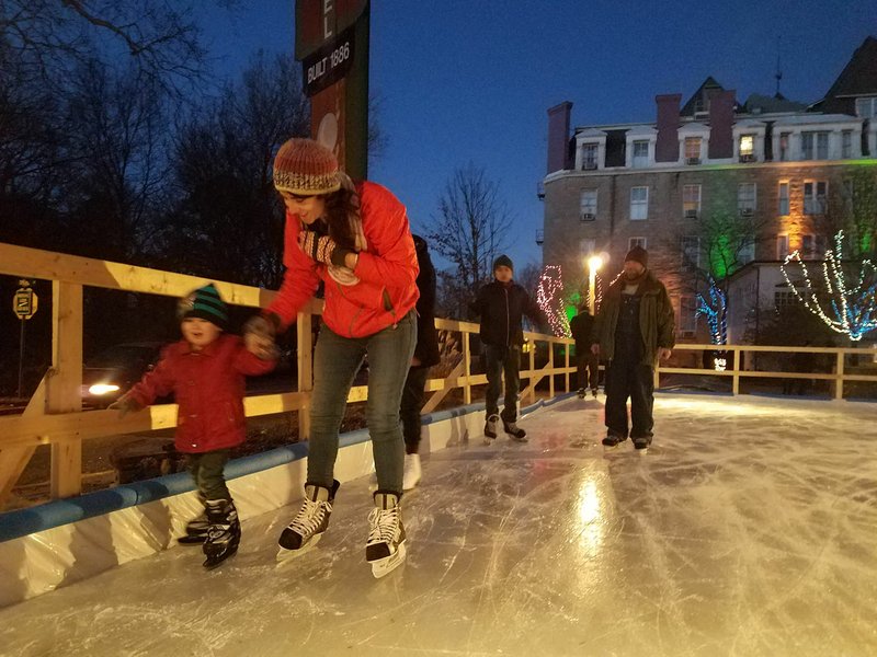 Ice Skating -- And curling, 4-8 p.m. Tuesdays, 4-8 p.m. Fridays, 11 a.m.-1 p.m. and 4-8 p.m. Saturdays and Sundays, Crescent Hotel in Eureka Springs. $5. Check for most current hours at crescenthotel.com.