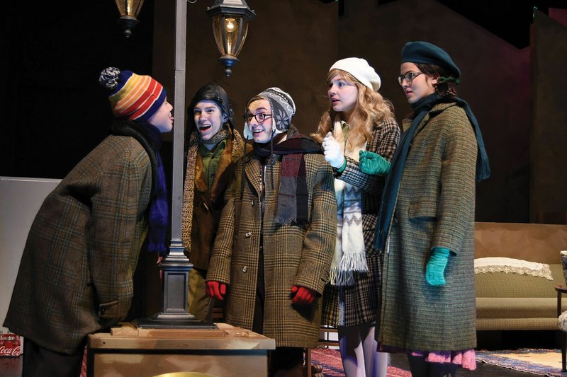 Arkansas Public Theatre returns to one of patrons' favorite holiday shows in Season 35, "A Christmas Story." Pictured is the cast from the 2017 production. APT announced its new season Jan. 17. (Courtesy photo/Danielle Keller)