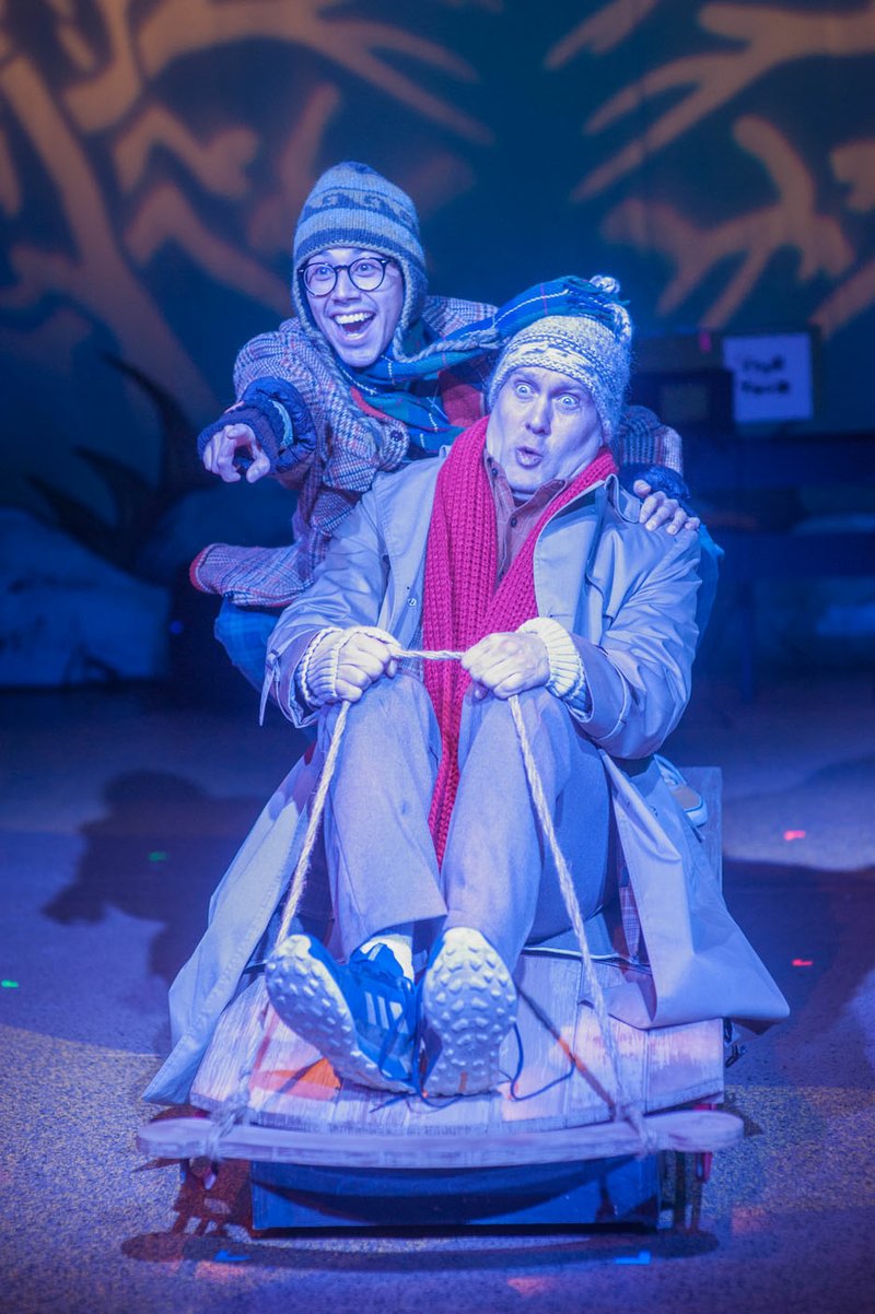 Antonio Romero Jr. (left) plays Frog to Bryce Kemph's Toad in Trike Theatre's production of the musical "A Year With Frog and Toad." (NWA Democrat-Gazette/Lara Jo Hightower)