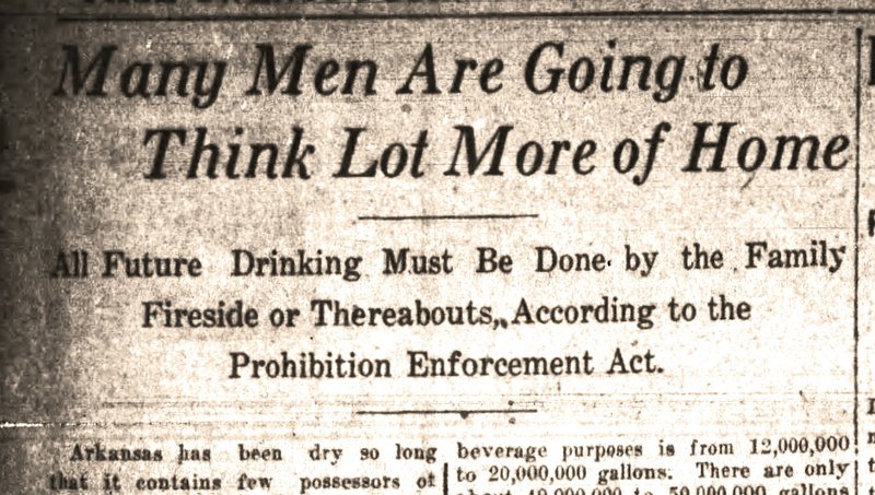 Headlines in the Jan. 18, 1920, Arkansas Gazette. (Arkansas Democrat-Gazette)