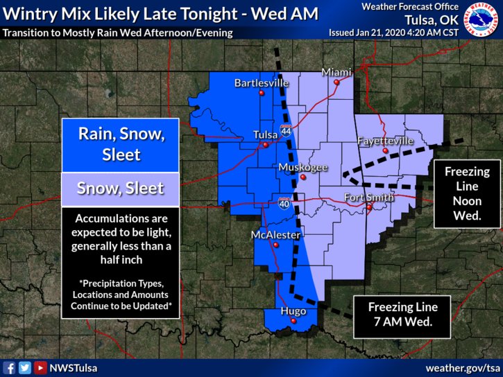 Snow, sleet expected in Northwest Arkansas; winter weather advisory