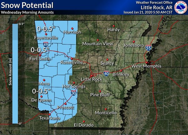 Slight chance of snow, wintry mix forecast for Tuesday night | Magnolia ...