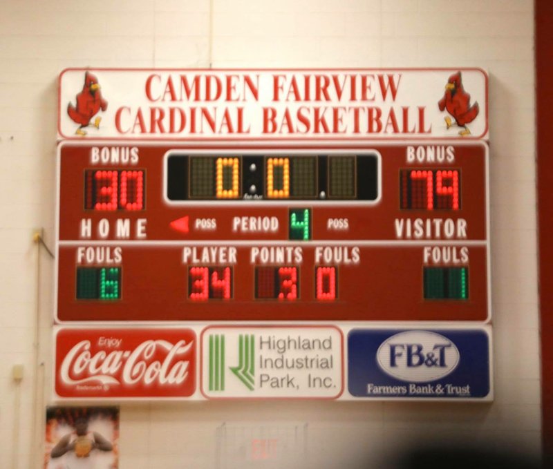 The final scoreboard reading after Magnolia versus Camden Tuesday night. 