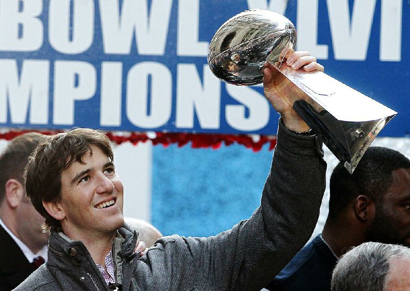New York Giants quarterback Eli Manning formally will announce his retirement Friday. Manning is a two-time Super Bowl MVP with the Giants. 
(AP file photo)