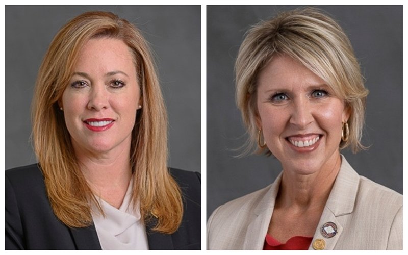 Miller County Prosecuting Attorney Stephanie Potter Barrett, left, and her opponent in a Court of Appeals race, Emily White. (Photos by Arkansas Secretary of State)
