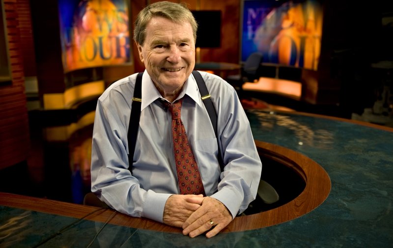 PBS news anchor Jim Lehrer poses for a portrait in his studio in Arlington, Virginia, in 2011. 
(Washington Post/Nikki Kahn)