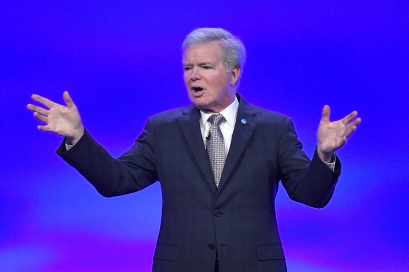 NCAA President Mark Emmert speaks at the NCAA convention Thursday in Anaheim, Calif. - Photo by Mark J. Terrill of The Associated Press