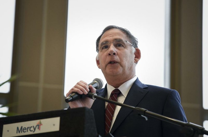 In this 2019 file photo U.S. Senator John Boozman, R-Ark., speaks during a ribbon cutting at Rogers Mercy Hospital in Rogers. 
(NWA Democrat-Gazette file photo)

