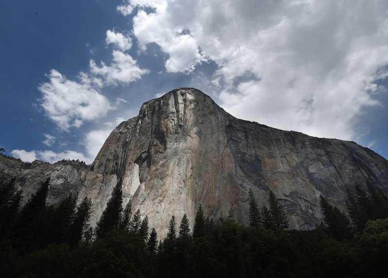 Horsetail Fall over the eastern edge of El Capitan can glow golden or orange at sunset from mid- to late-February when its water is flowing and skies are clear. (TNS/AFP via Getty Images/Mark Ralston)