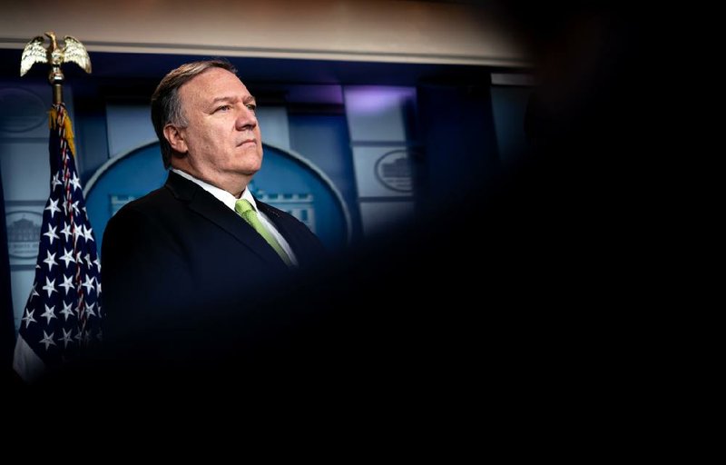 In a statement Saturday, Secretary of State Mike Pompeo didn’t deny shouting, but he said an NPR reporter “lied to me, twice.”
(The New York Times/Erin Schaff)