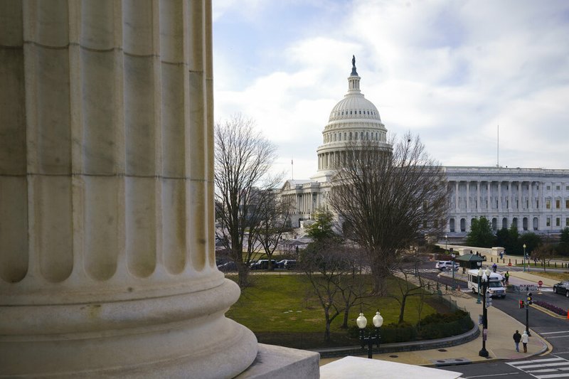 The Capitol is seen in Washington, Monday, Jan. 27, 2020. (AP Photo/J. Scott Applewhite)