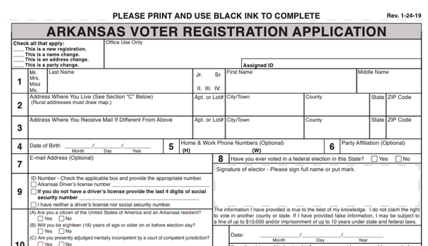 Today Is Deadline To Register To Vote In Arkansas Primary