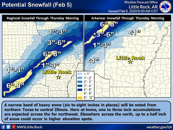 Snow Likely Today In Northwest Arkansas; Flurries Possible Thursday ...