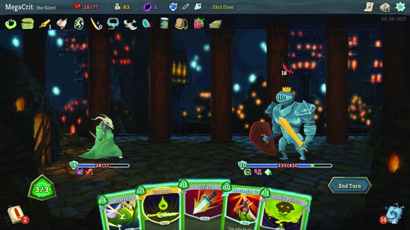 "Slay the Spire" is a fast-paced rogue-like deck-building video game. (Mega Crit)