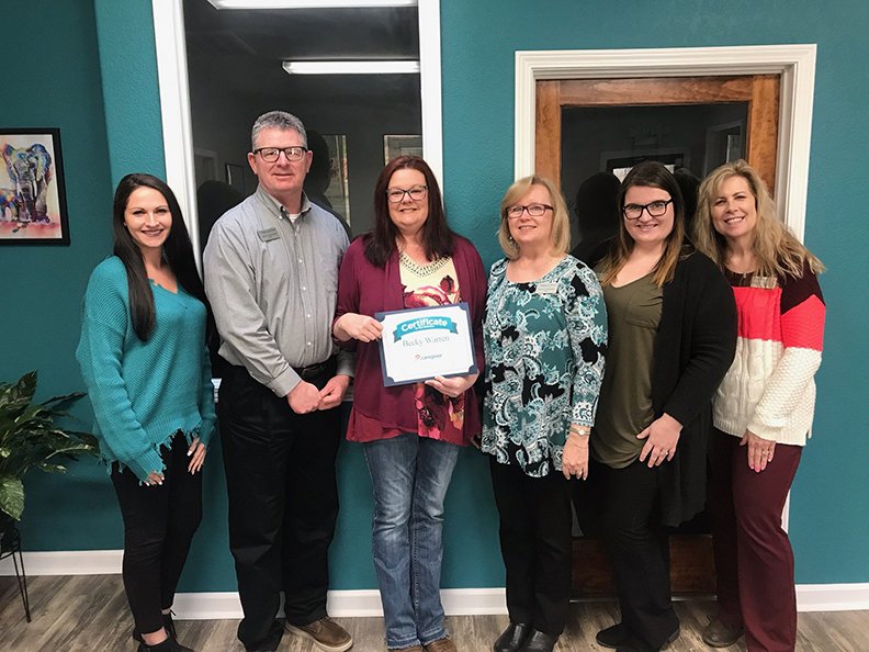 Right at Home of Central Arkansas has announced that Becky Warren, center, is the 2020 Caregiver of the Year. Warren, of Hot Springs, was the unanimous choice of the Right at Home staff this year. "She exemplifies in every way what a caregiver should be. She goes over and above for her client and their family making every effort to make the life and everyday moments of her client better. Becky studies up constantly on new methods to help her client with dementia. We are honored to present her as the Right at Home Caregiver of 2020," a news release said. Right at Home of Central Arkansas has been in business since 2013 and has been awarded "Best of Home Care -- Leader of Excellence" four years in a row. "They pride themselves on quality nonmedical home care for their clients," the release said. Located just outside of Hot Springs Village, it serves Hot Springs Village, Hot Springs, Benton and surrounding areas. Call 501-321-4962 for more information. - Submitted photo