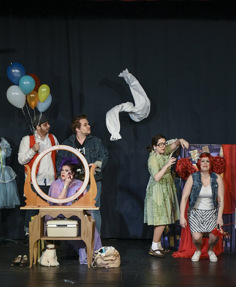 The cast of "The Miss Firecracker Contest" performs a scene from the play on the Gene and Margaret Forsyth Stage at the Pocket Community Theatre on Sunday. - Photo by Grace Brown of The Sentinel-Record