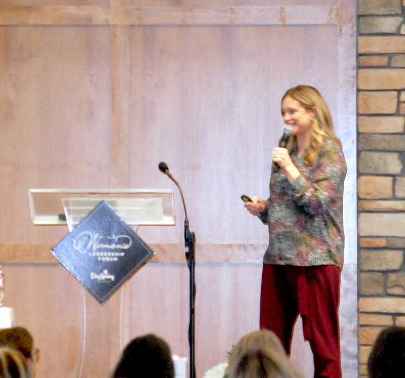 Marc Hayot/Siloam Sunday Sarah Dubbeldam shares her story at the Women's Leadership Forum hosted by DaySpring at John Brown University.