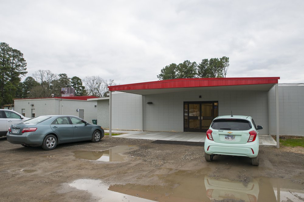 The eastern entrance to the voting space at the Columbia County Annex at 101 Boundary Street in Magnolia.