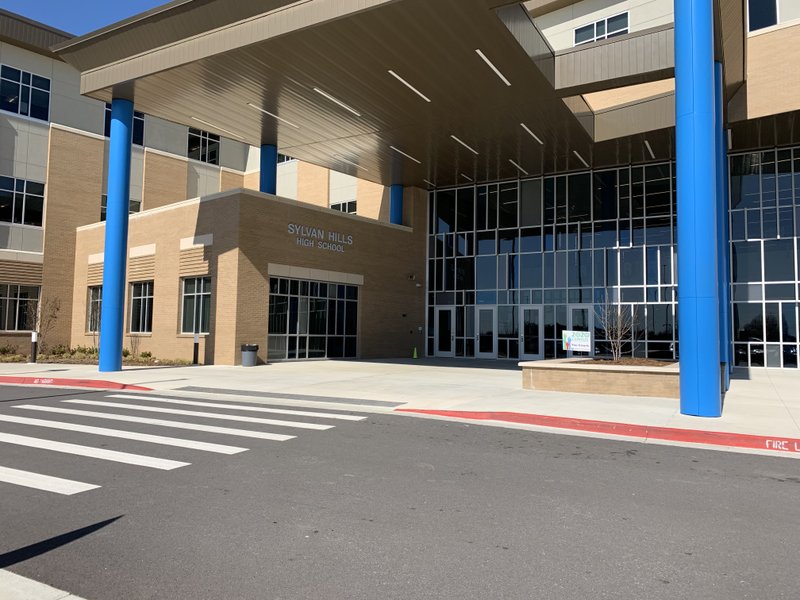 FILE — The exterior of Sylvan Hills High School is shown in this 2020 file photo.