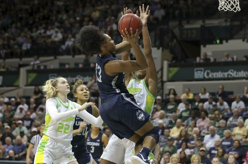 Christyn Williams (Central Arkansas Christian) scored nine points in the Huskies’ 67-47 victory over South Florida on Sunday in Tampa, Fla.
(AP/Mike Carlson)