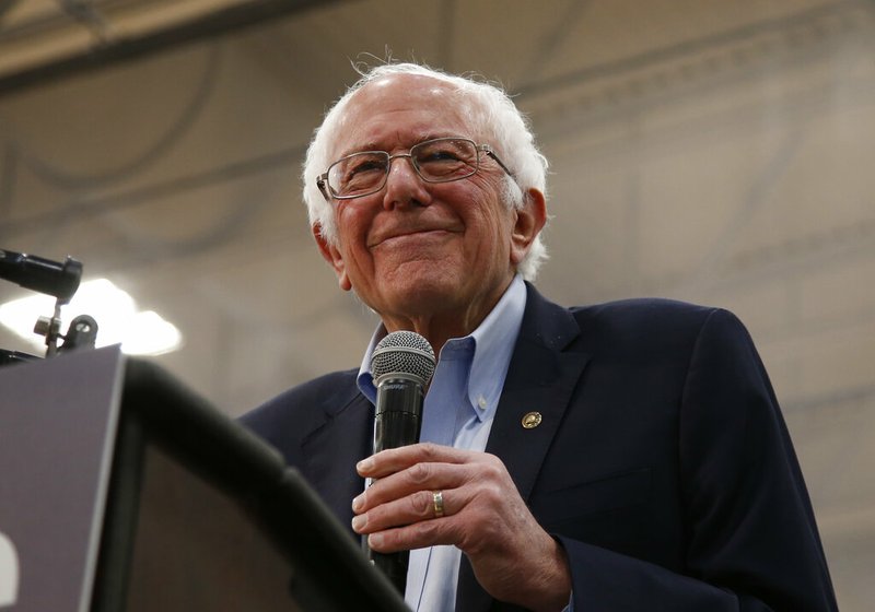 Democratic presidential candidate Sen. Bernie Sanders I-Vt., smiles during his campaign event in Carson City, Nev., Sunday, Feb. 16, 2020. (AP Photo/Rich Pedroncelli)
