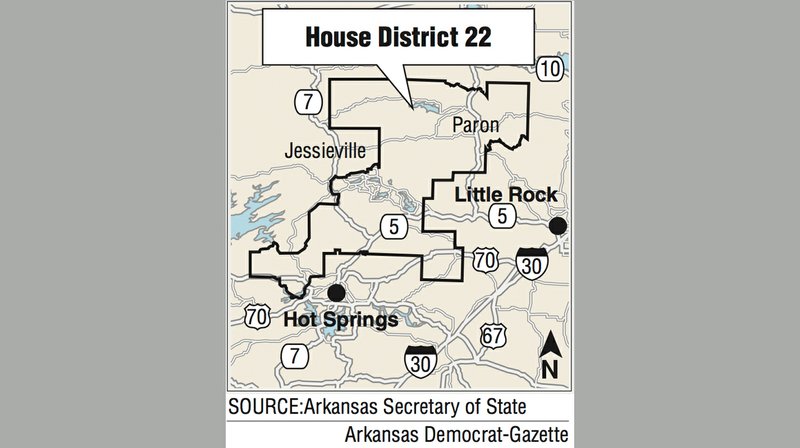 A map showing House District 22