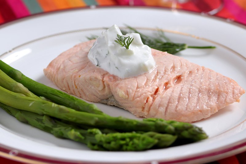 Low-Sodium Salmon With Cucumber Dill Sauce (St. Louis Post-Dispatch/TNS/Hillary Levin)