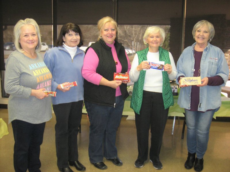 Photo submitted Officers for Ozark Creative Artists were installed on Feb. 1, and shown above beginning with Becky Tomlinson (left), secretary; Kay Blood, treasurer; Betty Blakeley, second vice-president, programs; Pat Slatton, first vice-president, membership; and Lynda Goldsborough, president.