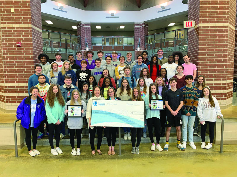 Donation: El Dorado High School Student Council and Key Club members present a check to Union County Circle of Friends to benefit Arkansas Children's Hospital.