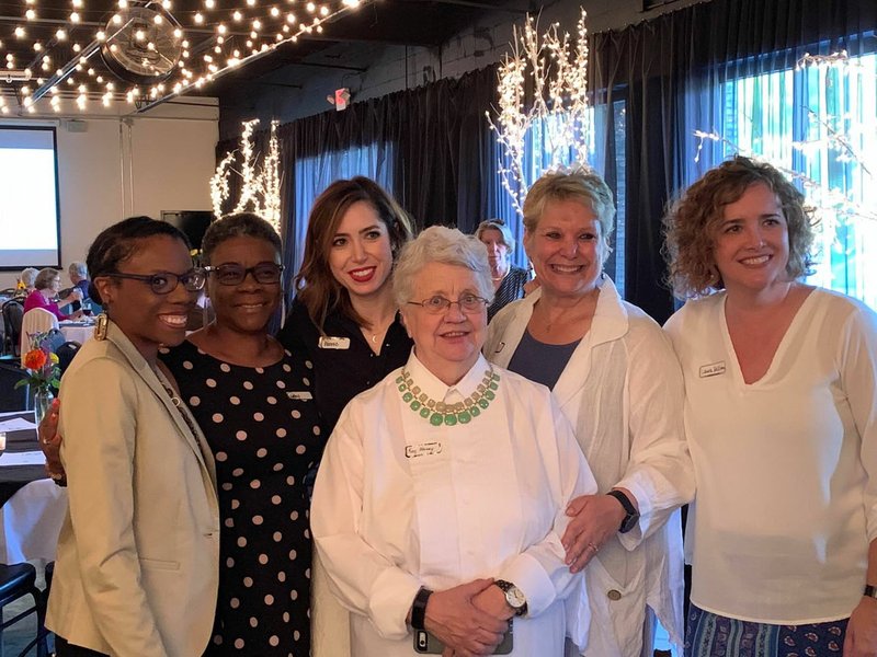 "Our emphasis is always on policy issues, but lasting friendships have and will continue to be formed among loyal, untiring and dedicated members who study, call, mail, email, testify, cajole, laugh and learn together," says the LWV's president, Bonnie Miller. "The relationships formed between members have undoubtedly aided our longevity and success as an organization." Pictured are members Raven Cook (from left), Patsy Warren-Cook, Bonnie Miller, Kay Abney, Denise Firmin Garner and Laura Kellams. (Courtesy Photo)