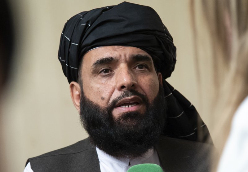 In this May 28, 2019 file photo, Suhail Shaheen, spokesman for the Taliban's political office in Doha, speaks to the media in Moscow, Russia.  The countdown to the signing of a peace agreement between the Taliban and the United States to end the 18 years of war in Afghanistan began on Friday night, when the seven-day "reduction of violence" promised by the Taliban went into effect, a senior U.S. State Department official said. The deal will be signed on Feb. 29. - AP Photo/Alexander Zemlianichenko, File