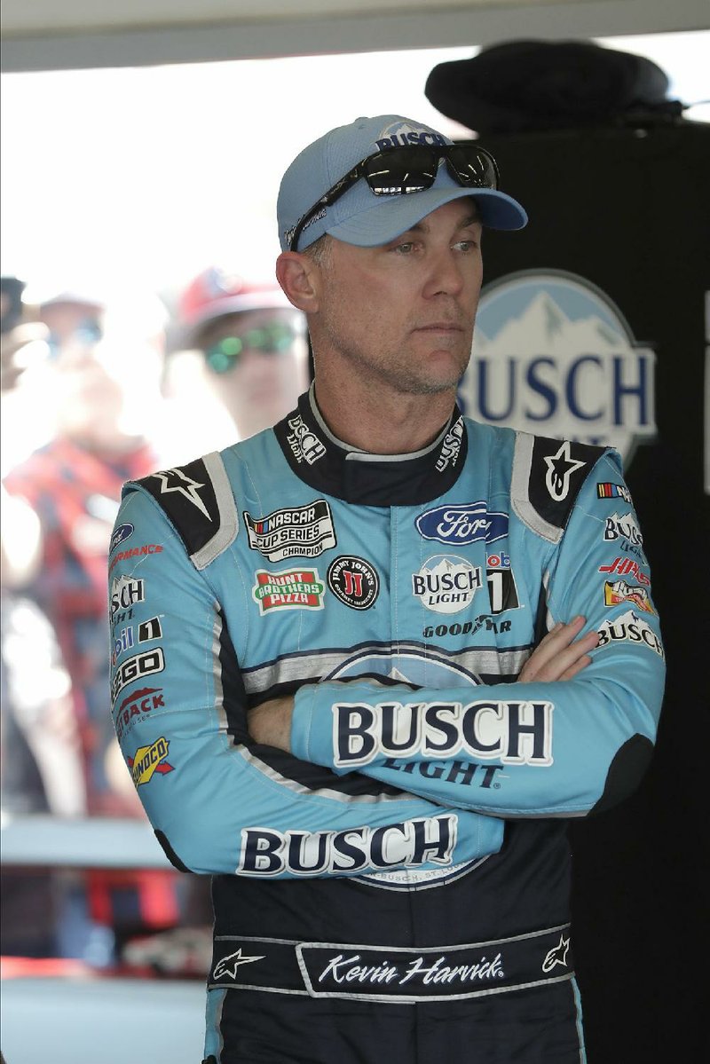 NASCAR driver Kevin Harvick went to Twitter on Saturday to put up a $50,000 “bounty” for any Cup Series driver who can win a Truck Series race over Kyle Busch, who won Friday night’s truck race at Las Vegas Motor Speedway.
(AP/John Raoux)
