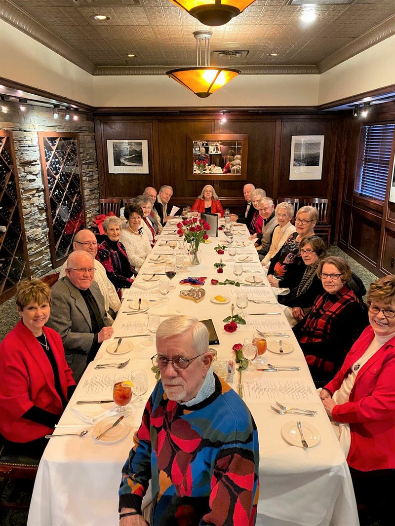 Photo submitted Laureate Alpha Gamma members had a lovely Valentine dinner at the River Grill on Feb. 14. It was a wonderful evening.