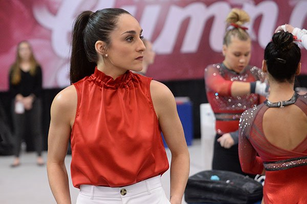 Razorback Gymnastics Coaches Engaged Whole Hog Sports 4471