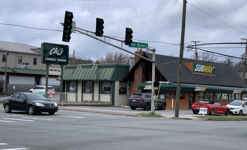Chi's Too and the Subway at West Markham and Van Buren streets will become the new/old home of Black Angus, with a June target to open. The corner housed the original Black Angus starting in 1960.
(Arkansas Democrat-Gazette/Eric E. Harrison)

