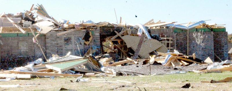 Marc Hayot/Siloam Sunday The destroyed home of Jason and Rachel Smith. The Forest Hills couple lost their home to a tornado that hit Siloam Springs on Oct. 21, 2019.