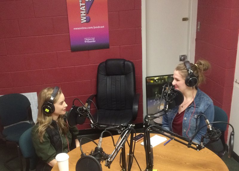 Actor Lila Coogan (left) stars as the titular character in the first national tour of Broadway’s “Anastasia,” with Jocelyn Murphy, Northwest Arkansas Democrat-Gazette What's Up! editor.
story.lead_photo.caption