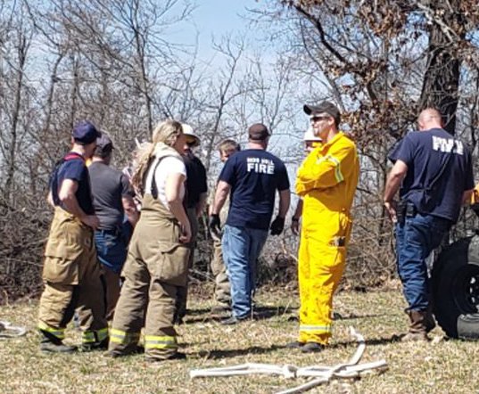 Nob Hill Fire Department members at a brush fire Saturday, March 7. (Courtesy Photo/NOB HILL FIRE DEPARTMENT)