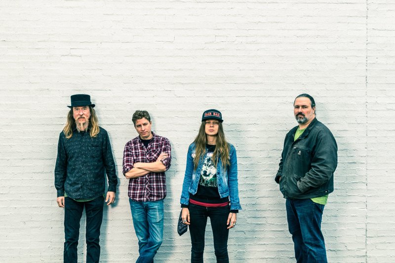 Sarah Shook & the Disarmers are (from left) Eric Peterson (guitar); Phil Sullivan (pedal steel); Sarah Shook (vocals, guitar); Aaron Olivia (bass). The band plays Monday at White Water Tavern. (Special to the Democrat-Gazette)