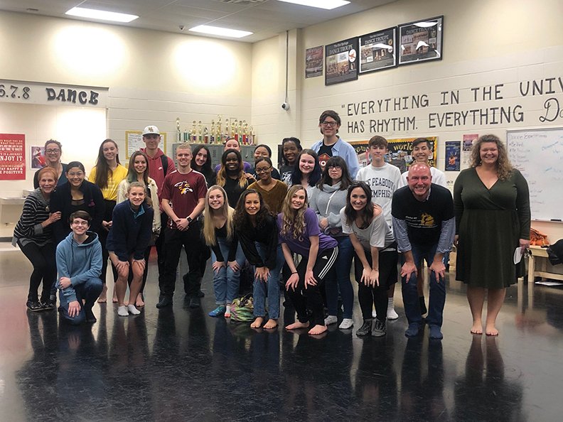 The Hot Springs School District dance program hosted the Hot Springs Youth Advisory Council for the Arkansas Community Foundation. The dance troupe performed a preview of the Student Choreography Showcase II, "Art in Motion." - Submitted photo