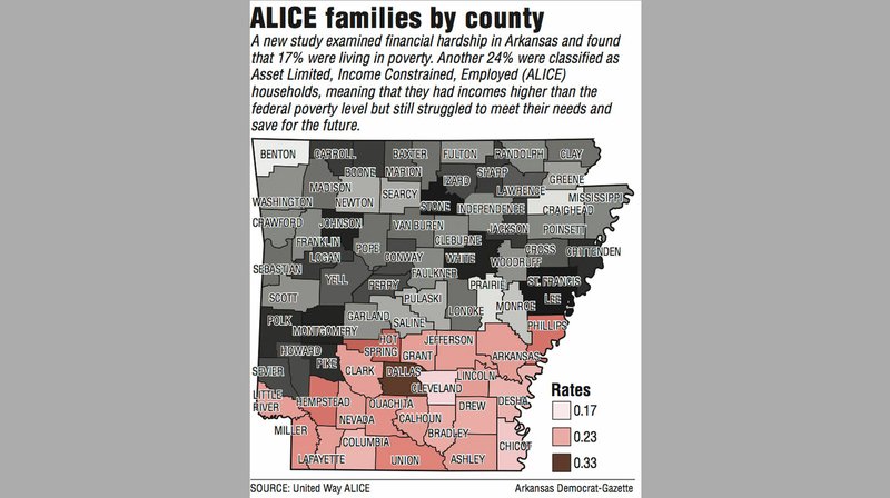 ALICE families by county