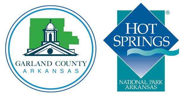 The logos for Garland County and the city of Hot Springs. - Submitted photos