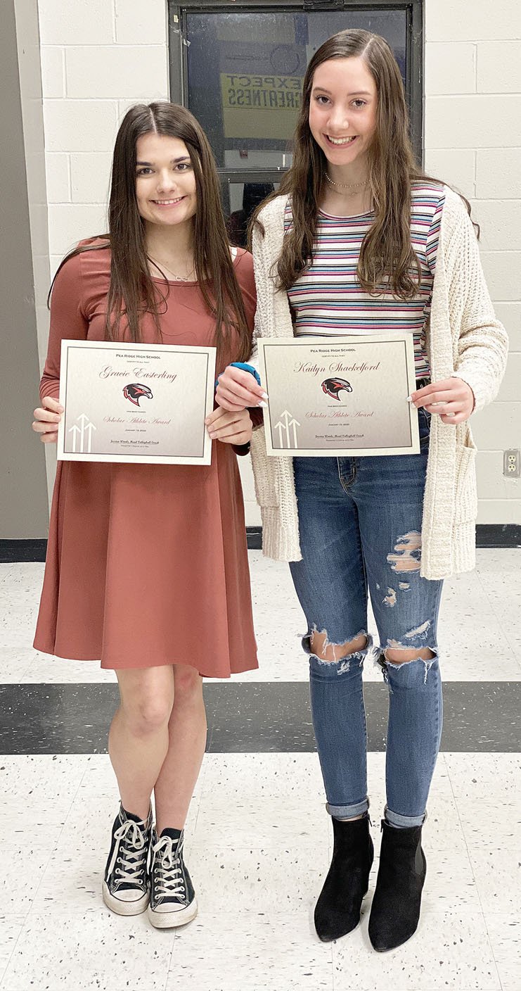 Photographs submitted Gracie Eaterling and Kailyn Shackelford received Scholar Athlete awards.