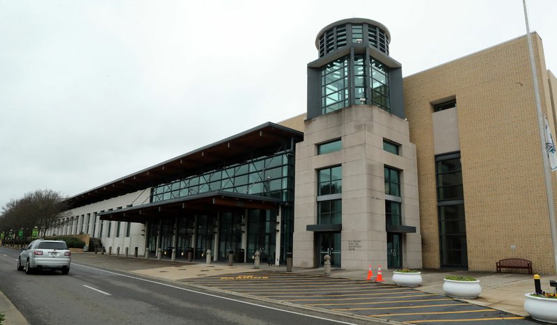 The Hot Springs Convention Center closed at the end of the business day on Tuesday, March 17, 2020. - Photo by Richard Rasmussen of The Sentinel-Record